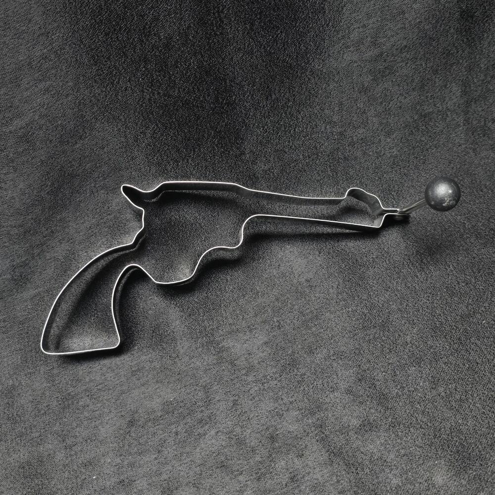 Stainless Steel Revolver Pancake Egg Fryer Mold Cookie Cutter Baking Wild Cowboy